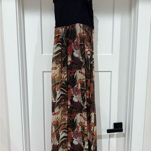 Forever 21 Black and Multicolor Maxi Dress with straps